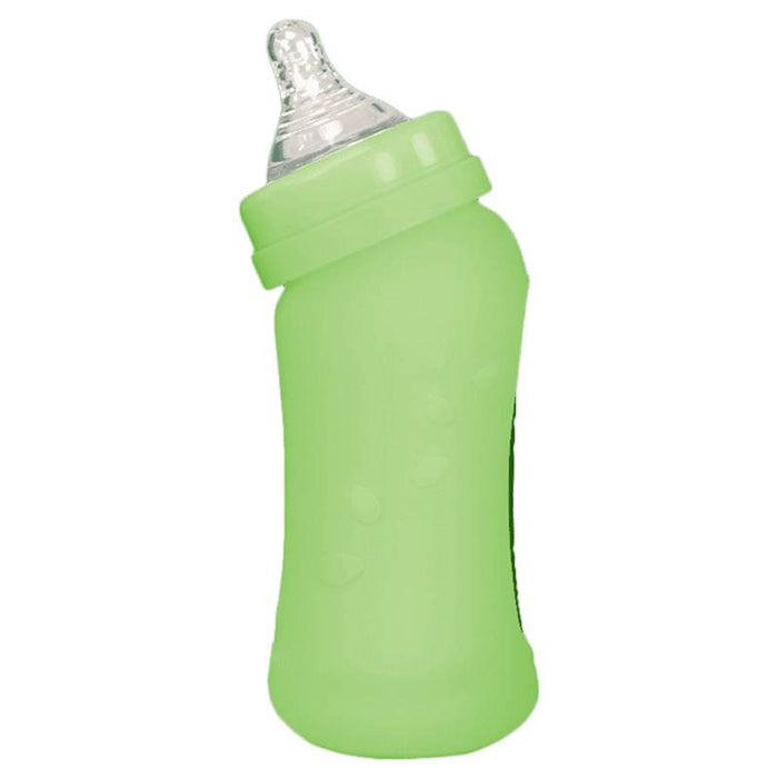 Baby Bottle made from Glass w Silicone Cover-8oz-Aqua-0mo+ - Lozza’s Gifts & Homewares 