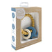 Playground by Living Textiles | Silicone Elephant Teether - Steel Blue - Lozza’s Gifts & Homewares 