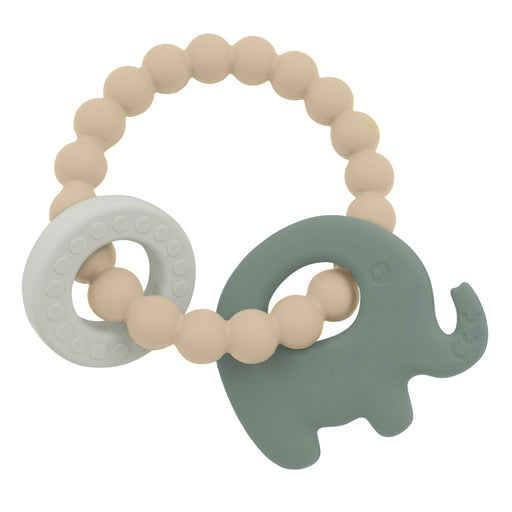 Playground by Living Textiles | Silicone Elephant Teether - Sage - Lozza’s Gifts & Homewares 