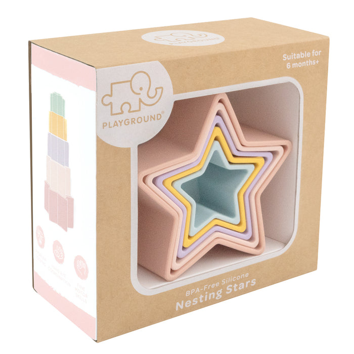 Playground by Living Textiles | Silicone Nesting Stars - Multi