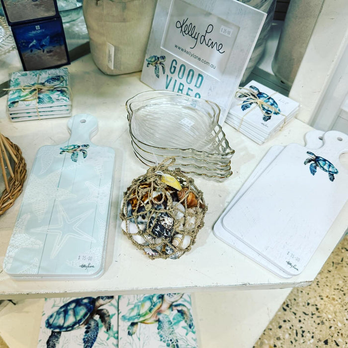 Fridge Magnets Coastal Turtle  4 Pack - 8x8cm