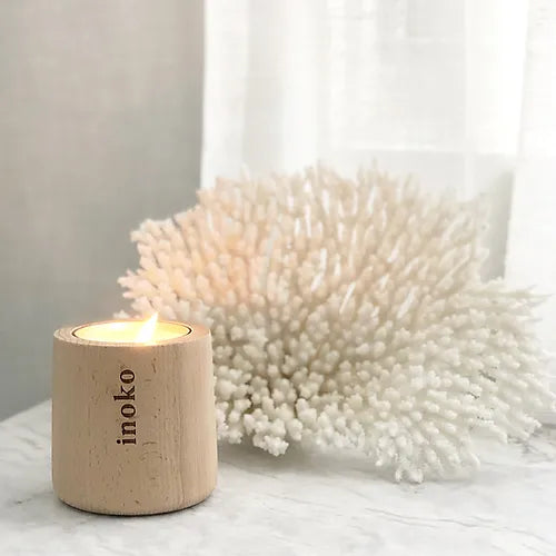 Inoko | Timber Vessel & 1 Candle- Small