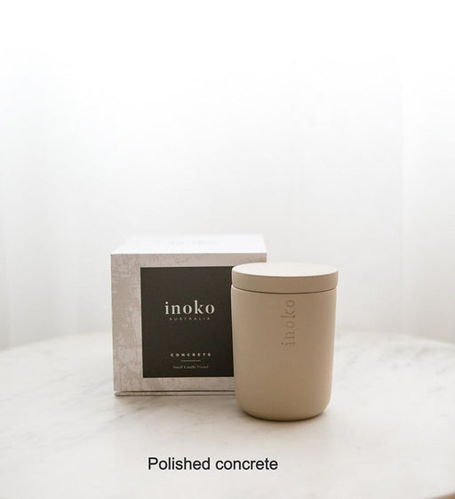 Inoko | Concrete Vessel & Candle - Small - Lozza’s Gifts & Homewares 