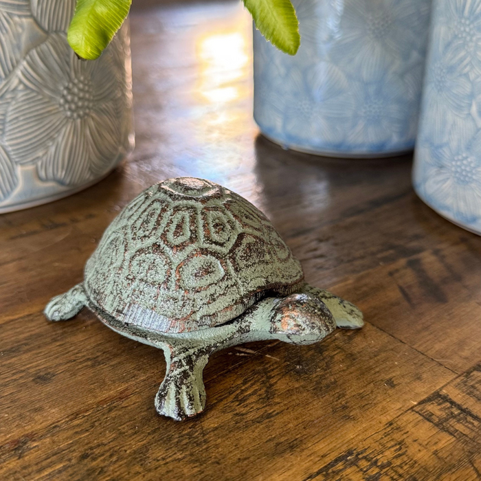 Keyhide – Rustic Cast Iron Tortoise | Hidden Key Holder & Outdoor Garden Décor 10cm