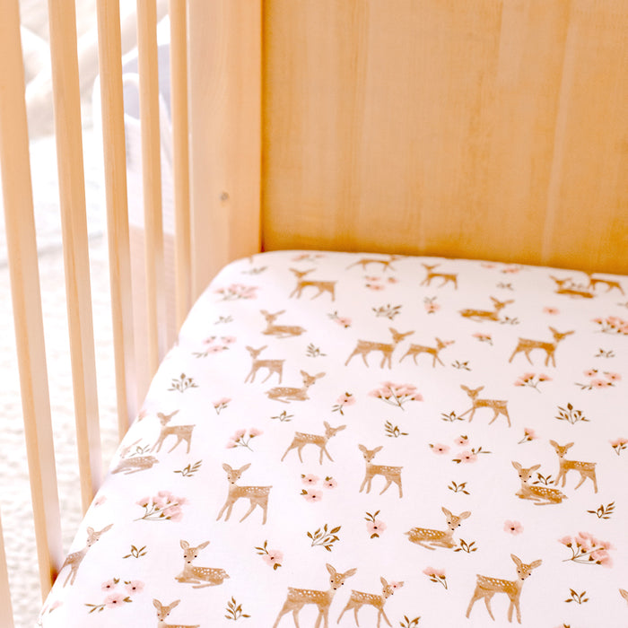 Living Textiles | 2-pack Jersey Cot Fitted Sheet - Sophia's Garden