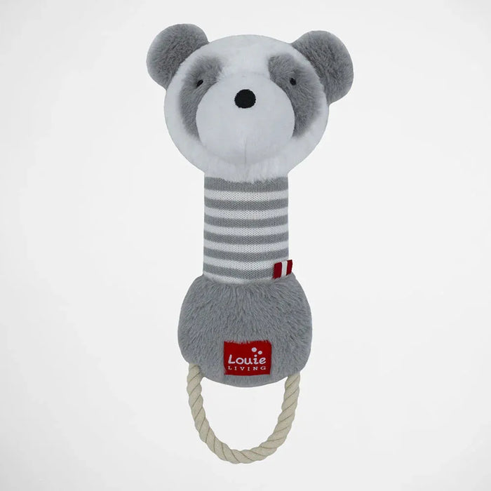 Pozo the Panda Dog Toy – Durable Plush with Rope Handle & Squeaker 36cm