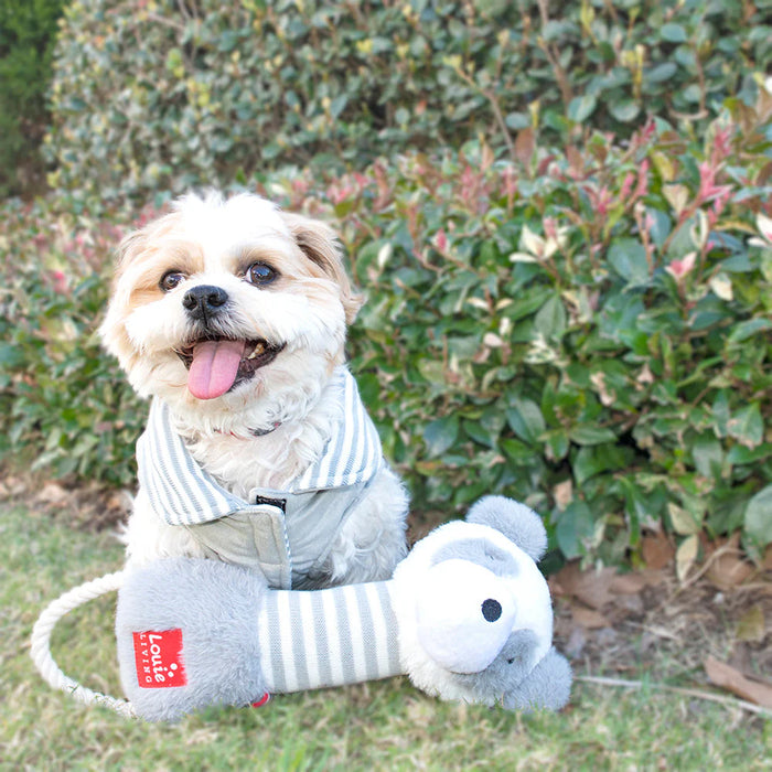 Pozo the Panda Dog Toy – Durable Plush with Rope Handle & Squeaker 36cm