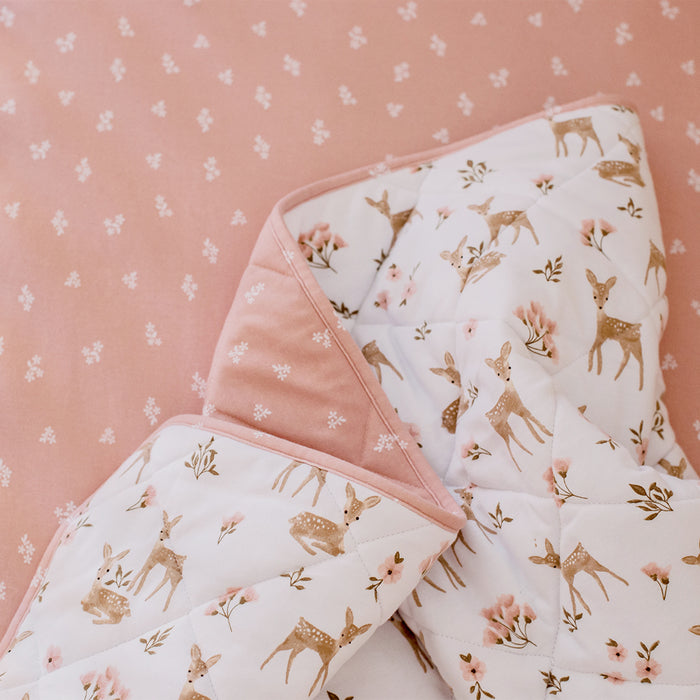 Living Textiles | Quilted Cot Comforter - Sophia's Garden
