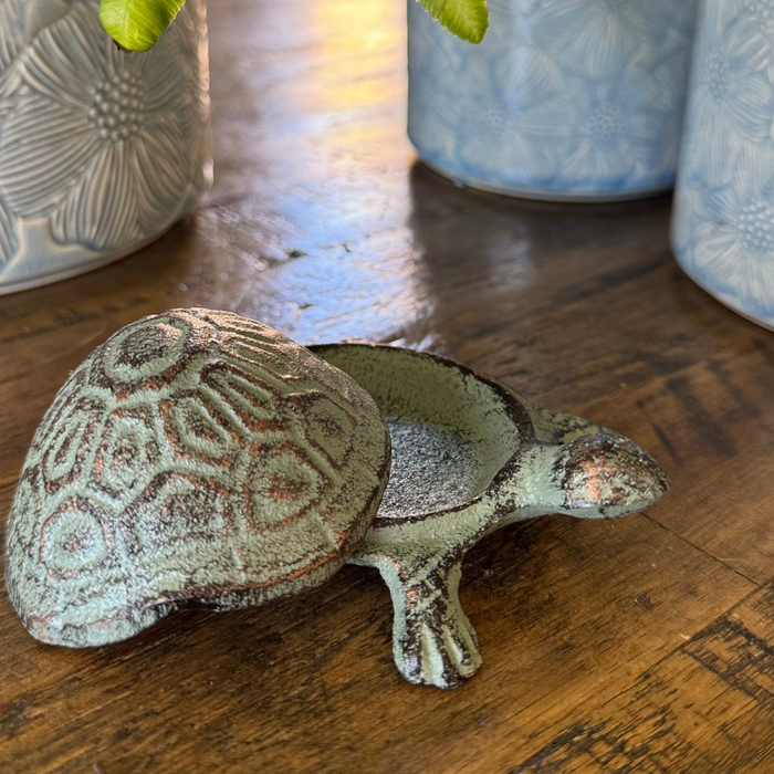 Keyhide – Rustic Cast Iron Tortoise | Hidden Key Holder & Outdoor Garden Décor 10cm