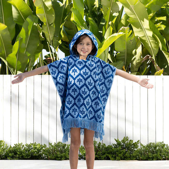 Bambury | Cocos Beach Poncho Towel - Kids/Cobalt
