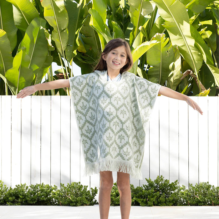 Bambury | Cocos Beach Poncho Towel - Kids/Sage