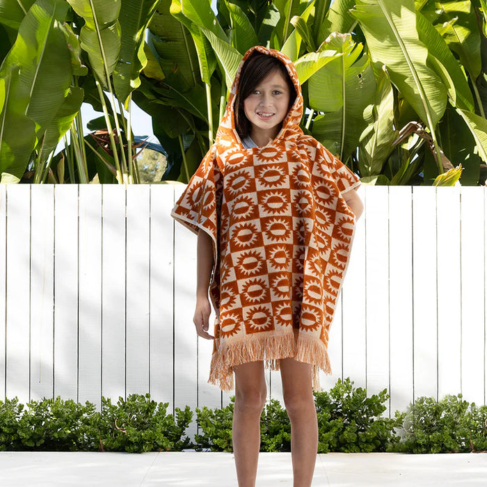 Bambury | Sola Beach Poncho Towel - Kids/Spice