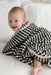 Pompom Turkish Cotton Hooded Baby Towel - Black & White - Lozza’s Gifts & Homewares 