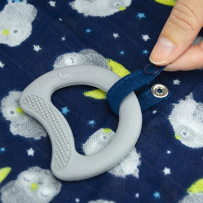 Snuggle Blankie Teether made from Organic Cotton - 3months+ - Lozza’s Gifts & Homewares 