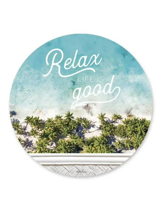 Round Placemat | Set of 6 - Relax Life Is Good