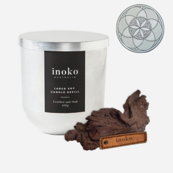 Inoko | Inspire Glass Candle with Coaster - Lozza’s Gifts & Homewares 