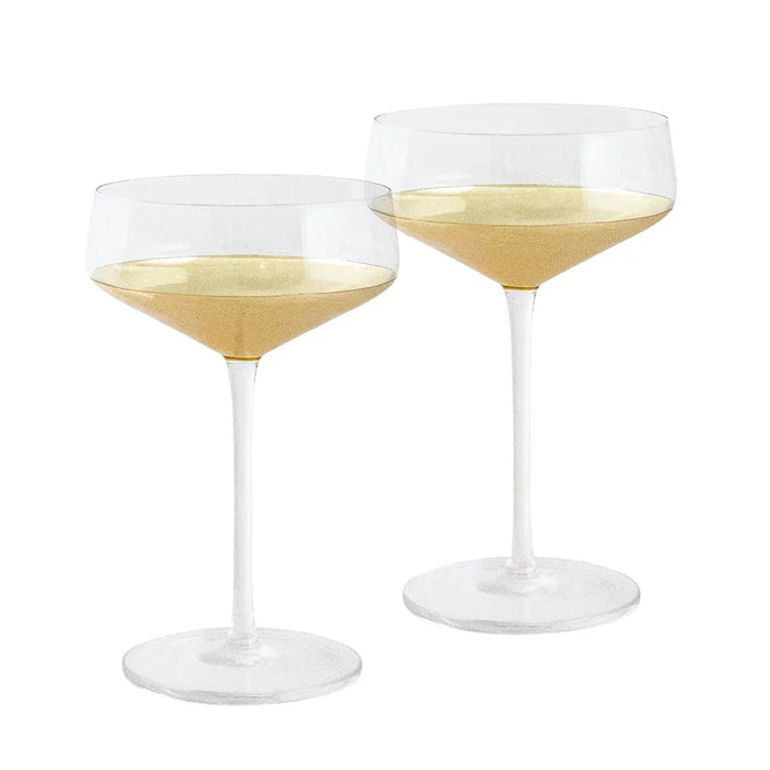 Estelle Crystal Glassware – Set of 2 Gold Electroplated 300ml Glasses | Hand-Blown Luxury Gift Boxed