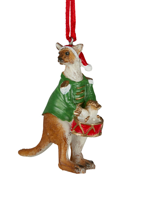 Aussie Christmas Hanging Decoration | Green Kangaroo - 8cm