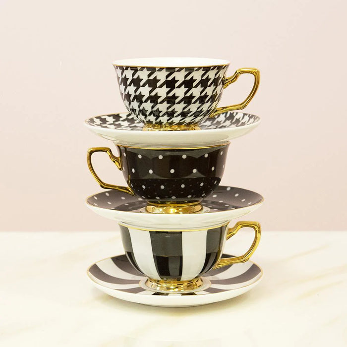 Cristina Re | Teacup & Saucer - Ebony Stripe