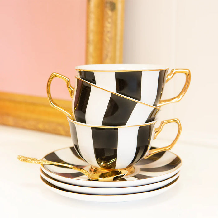 Cristina Re | Teacup & Saucer - Ebony Stripe
