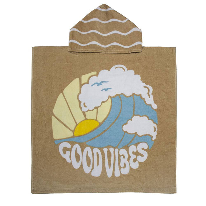 Bambury Kids Poncho Beach Towel - Good Vibes - Lozza’s Gifts & Homewares 