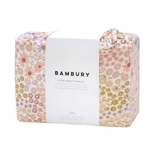 Bambury Daisy Flannelette Sheet Set - Millie - Lozza’s Gifts & Homewares 