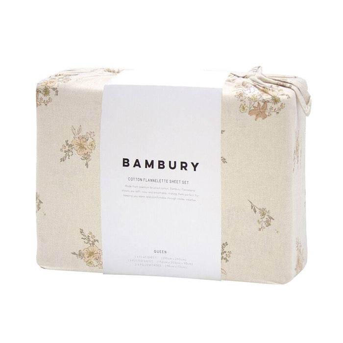 Bambury Flannelette Sheet Set - Ellen - Lozza’s Gifts & Homewares 