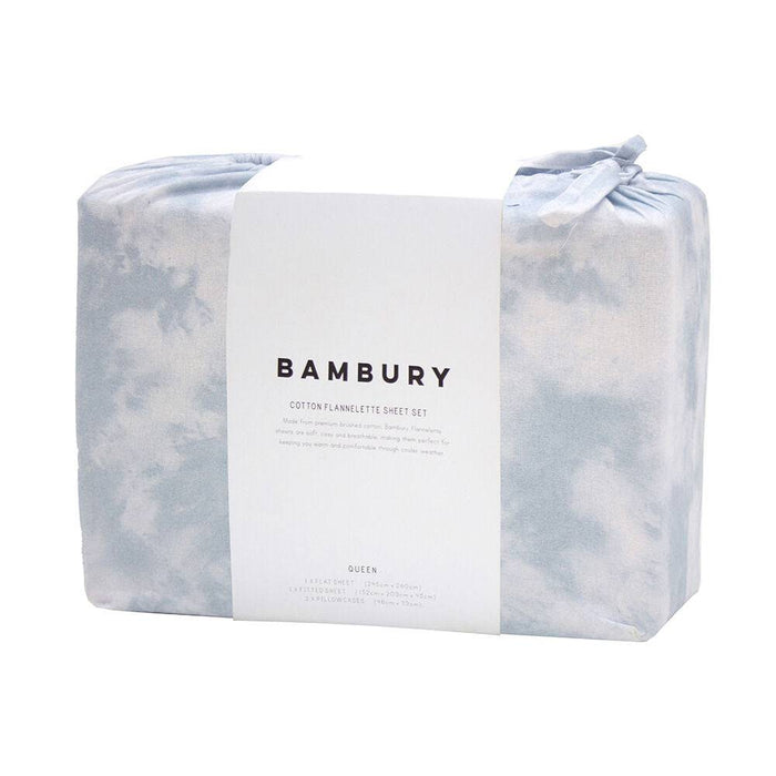 Bambury Flannelette Sheet Set - Nimbus - Lozza’s Gifts & Homewares 
