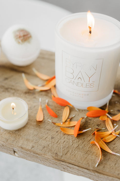 Byron Bay Scented Pure Soy Candles 18hr - Vanilla Caramel - Lozza’s Gifts & Homewares 