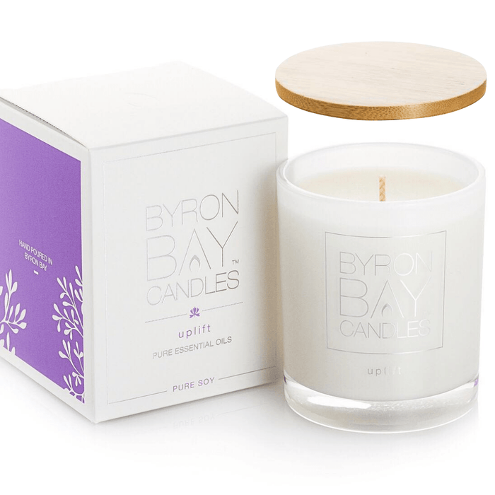 Byron Bay Scented Pure Soy Candles 50hr Gift Boxed - Uplift - Lozza’s Gifts & Homewares 