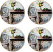 Cinnamon Blue Room Round Coasters Set of 4 - Glass - Lozza’s Gifts & Homewares 