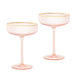 Coupe Glasses Rose Crystal Set of 2 - Lozza’s Gifts & Homewares 