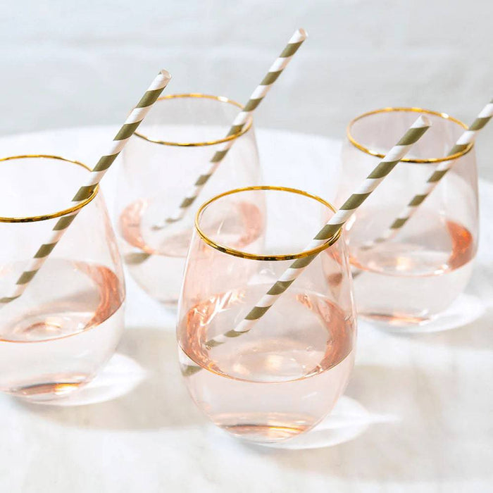 Tumbler Glasses Rose Crystal Set of 2 - Lozza’s Gifts & Homewares 