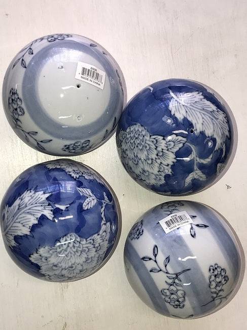 Floral 4 Ceramic Decorative Balls - Lozza’s Gifts & Homewares 