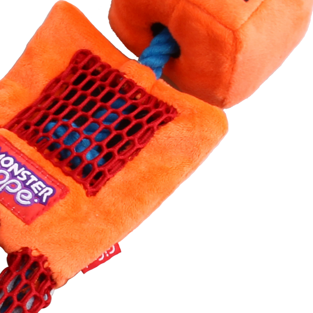 Gigwi Monster Rope Squeaker - Orange Monster - Lozza’s Gifts & Homewares 