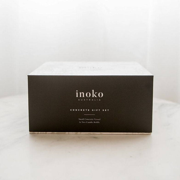 Inoko Australia Candle Gift Set - Concrete - Lozza’s Gifts & Homewares 