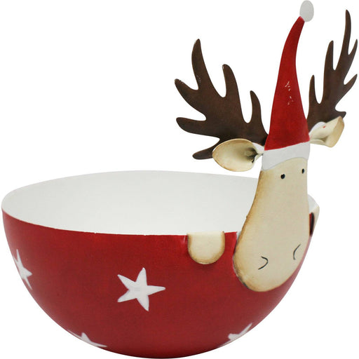 Reindeer Bowl Red - Large - Lozza’s Gifts & Homewares 