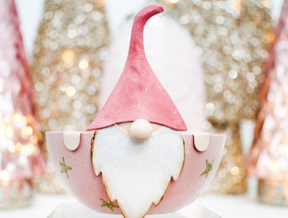 Santa Bowl Pink -  Large - Lozza’s Gifts & Homewares 