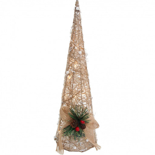 Xmas Cone Gold Pearl Tree Large - Lozza’s Gifts & Homewares 