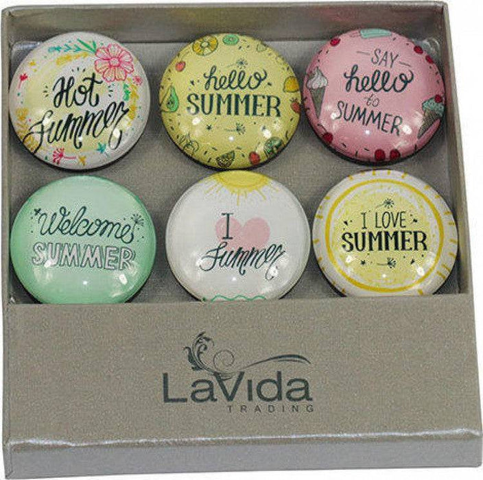 Summer Fun Glass Magnets - Lozza’s Gifts & Homewares 