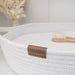 100% Cotton Rope Change Basket - White - Lozza’s Gifts & Homewares 