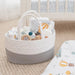 100% Cotton Rope Nappy Caddy - Small - Grey/White - Lozza’s Gifts & Homewares 