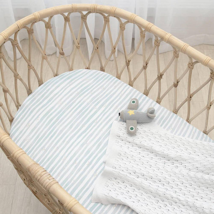 2pk Bassinet Fitted Sheets - Up Up & Away - Lozza’s Gifts & Homewares 