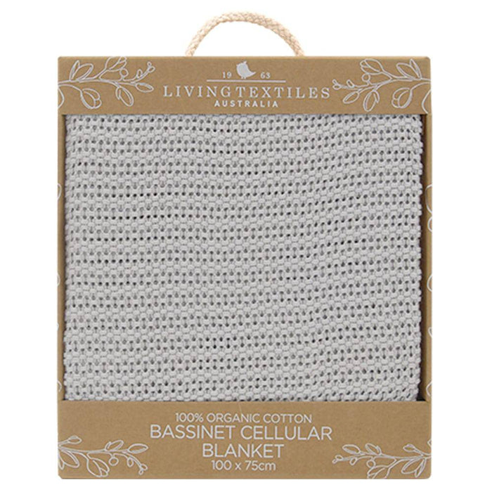 Organic Bassinet/Cradle Cellular Blanket - Grey - Lozza’s Gifts & Homewares 