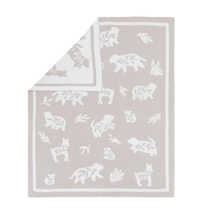 100% Cotton Knit Pram Blanket - Bosco Bear - Lozza’s Gifts & Homewares 
