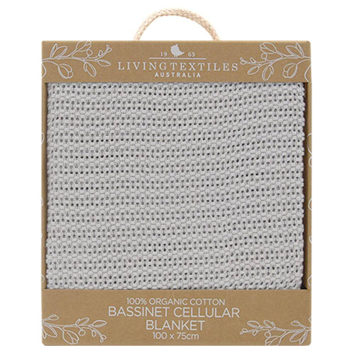 Organic Cot Cellular Blanket - Grey - Lozza’s Gifts & Homewares 