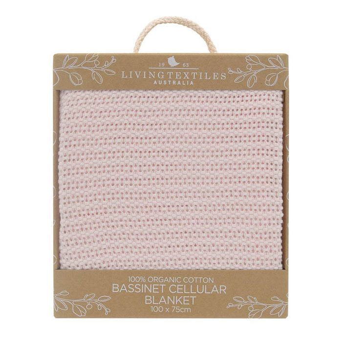Organic Cot Cellular Blanket - Rose Quartz - Lozza’s Gifts & Homewares 