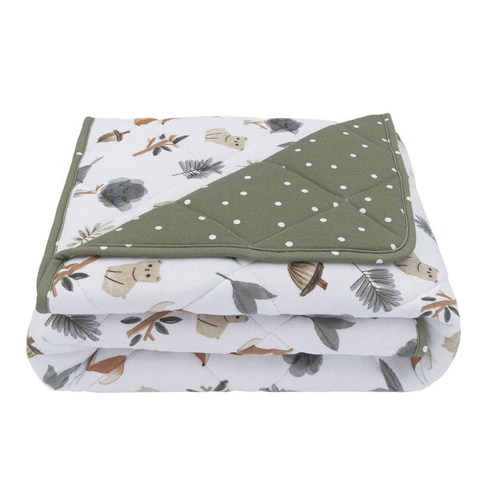 Quilted Reversible Cot Comforter - Forest Retreat - Lozza’s Gifts & Homewares 