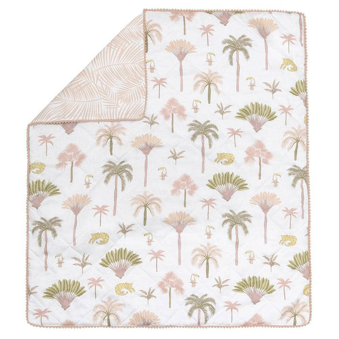 Quilted Reversible Cot Comforter - Tropical Mia - Lozza’s Gifts & Homewares 