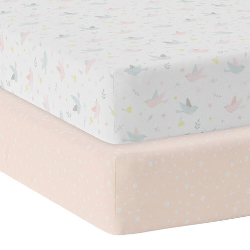 2pk Cot Fitted Sheets - Ava/Floral - Lozza’s Gifts & Homewares 